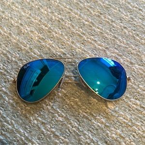 RayBan blue flash lens aviators